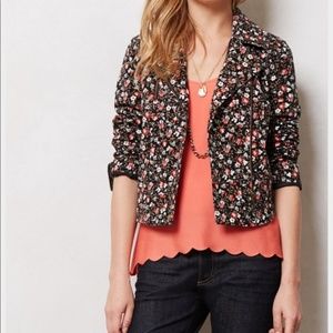 Hei Hei Anthro Tinsley Floral Print Moto Jacket